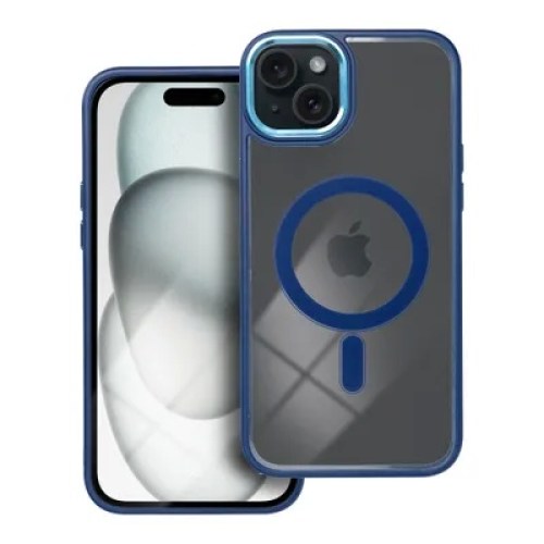 Color Edge Mag Cover case compatible with MagSafe for IPHONE 15 PLUS navy blue
