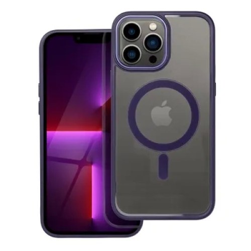 Color Edge Mag Cover case compatible with MagSafe for IPHONE 13 PRO MAX deep purple